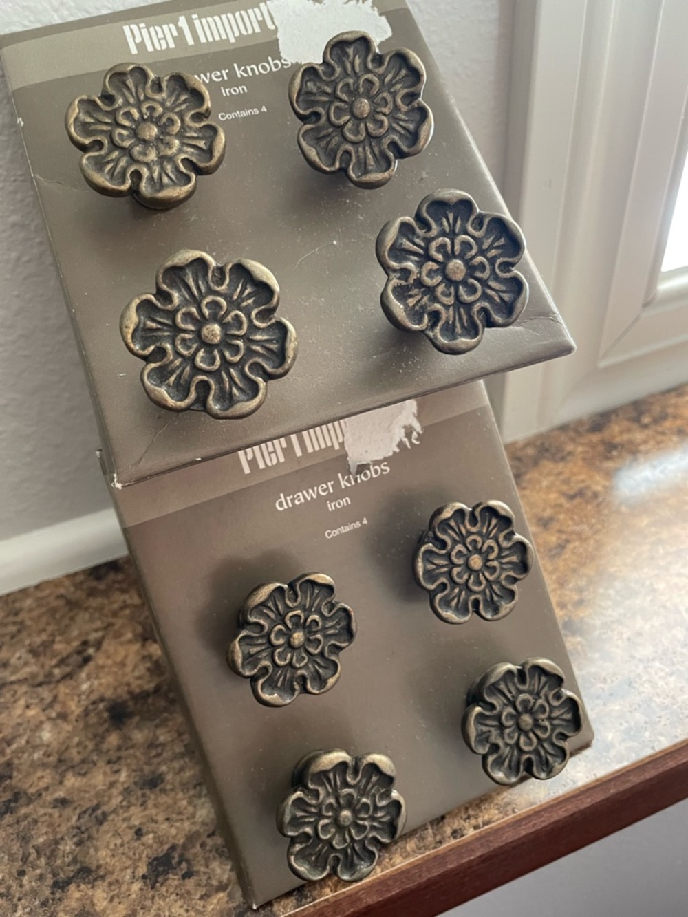 Floral Iron Drawer Knobs – Antique Brass Finish| Pier 1